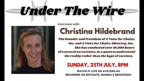 Under the Wire Speaks with Christina Hildebrand from A Voice For Choice