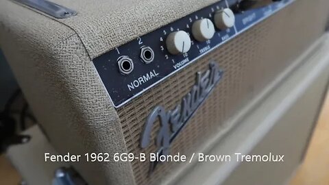 Amp Demo 1962 Fender Tremolux 6G9-B and AF Custom Cabinets 2 x 10" Part 1 overdriven