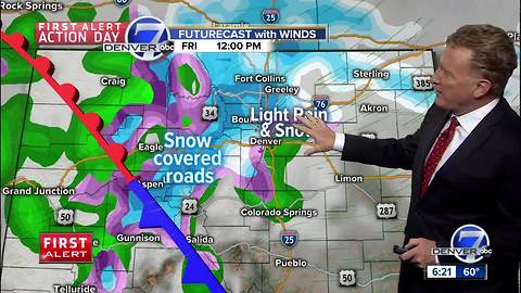 First Alert Action Day: Snow and cold for Rockies' home opener Friday in Denver