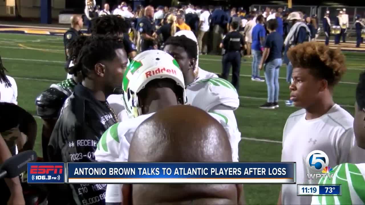 Antonio Brown meets with Atlantic players after loss