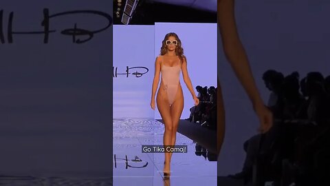 Go Tika Camaj! Albanian bikini supermodel working Monica Hansen fashion show #shorts #bikinifashion