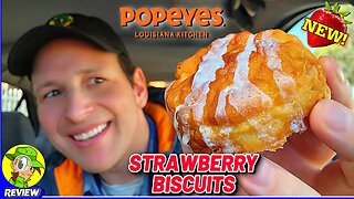 Popeyes® STRAWBERRY BISCUITS Review ⚜️🍓🥮 | Peep THIS Out! 🕵️‍♂️