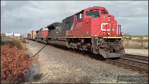 Long Loaded CN Manifest at Valley; Very Fast Manifest Train Through Oshkosh WI-1