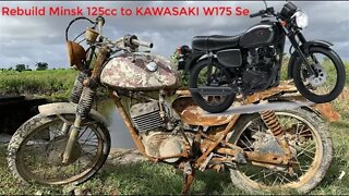 Full restoration motorcycles Minsk 125CC Russia | Restore and rebuild Kawasaki W175 motorcycle