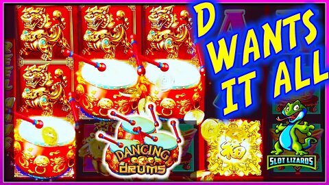 D BATTLES THE DRUMS! CAN THE WINNING STREAK CONTINUE? Dancing Drums Slots