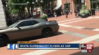 USF students upset to find white supremacist fliers on-campus