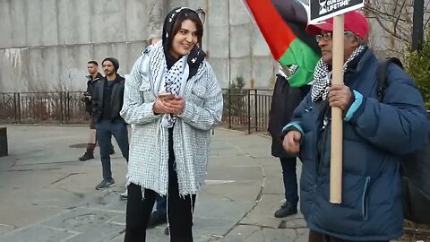 The NYC Rally In Solidarity with Jenin Nablus Huwarra Palestine outside the United Nations 3/17/23