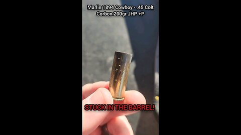 DISASTER! Bullet Stuck in Barrel! Marlin 1894 Cowboy - .45 Colt Chronograph (Corbon 200gr JHP +P)