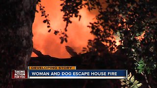 Woman and dog escape house fire in Citrus Park