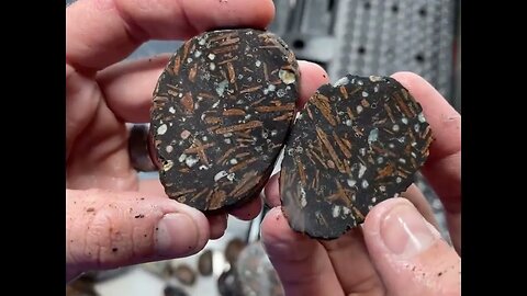 Cutting open PORPHYRY! (Crystals inside)