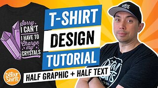 T-Shirt Design Tutorial for Print on Demand | The Half Graphic + Text Trend on Amazon & RedBubble