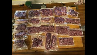 COMPLETE DEER BUTCHERED AND SHRINK WRAPPED AT HOME !!!!!!!!!!