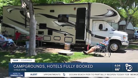 San Diego campgrounds, hotels, motel fully booked for Memorial Day Weekend