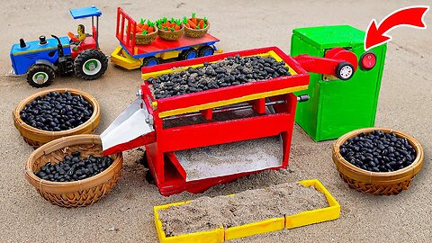 Top diy tractor mini Sand Screen Machine science project ｜ Sand vs Beans Separation Idea ｜ HP Mini