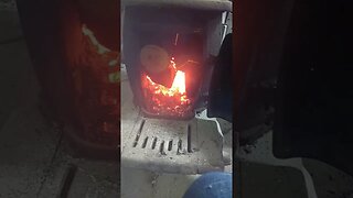 using an air compressor to start a fire quickly (because it's cold) *probably not safe don't try*