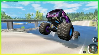 TruckFails | Cars vs Deep Water Pit - #147 | BeamNG.Drive |TrucksFails