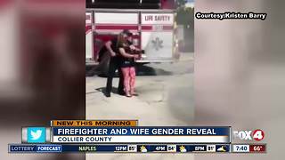 Collier County firefighter and wife gender reveal