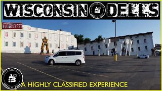 Vanlife Wisconsin Dells Top Secret Roadside Attraction traveling in a 2022 Ford Transit Connect XLT