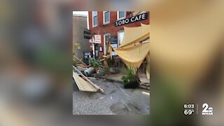 SoBo Cafe's parklet in South Baltimore destroyed after car drives through it
