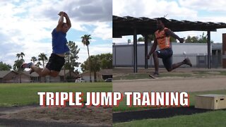 Triple Jump Training With Shingai Kusena | Triple Broad Jumps, Bounds, and More!