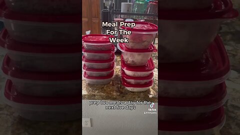 My food prep for M-F. Includes 2 meals during the day