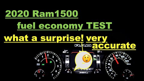 2020 ram1500 Laramie fuel consumption test