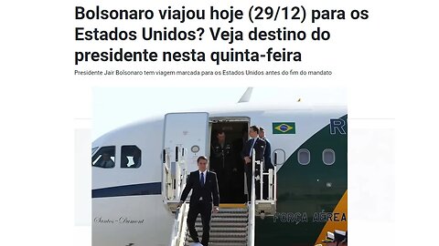 Bolsonaro saiu do Brasil - Viajou para os Estados Unidos - Disco voador - UFO OVNIs