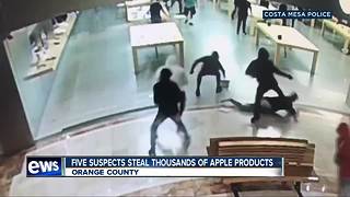 Thieves caught on camera stealing Apple products in Orange County store