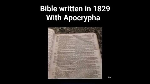 Bible Written in 1829 contains Apocrypha