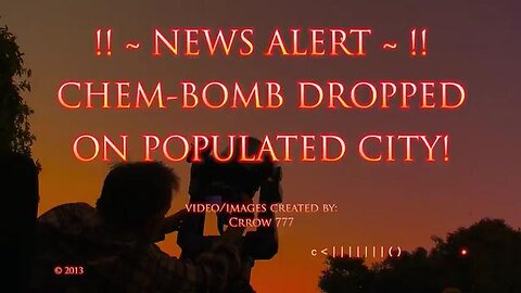 They are not just dropping chemtrails on us. They are now dropping chemical bombs.