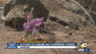 Suspected DUI driver had license suspended