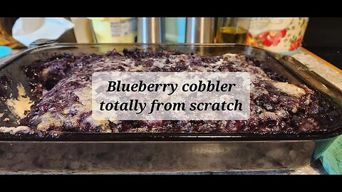 Blueberry cobbler totally from scratch (cake mix and all) #cobbler #blueberry