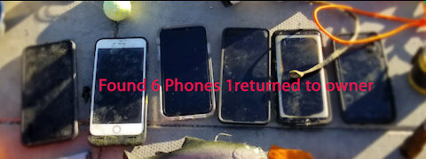Found 6 phones underwater and returned 1IPhone back to owner great day scuba diving at saguaro lake