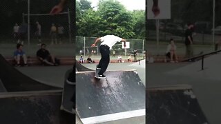 Kyonosuke biggerspin back disaster fakie over spine at Stonecliffe #skatepark #skateboarding #skate