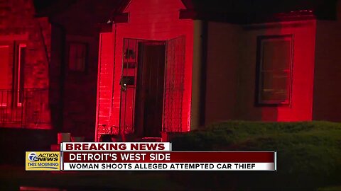 Woman shoots alleged car thief on Detroit's west side