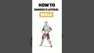 How To BANDED X LATERAL WALK #short #shorts #shortvideo #ytshorts #fitness #gym