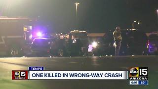 One killed in wrong-way crash in Tempe