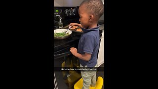 Cooking with my son