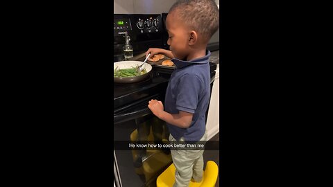 Cooking with my son