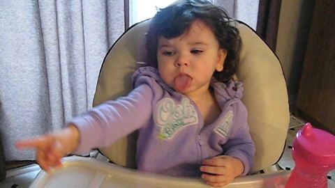 Funny Tot Girl Talks To Her Mom In Baby Babble Language