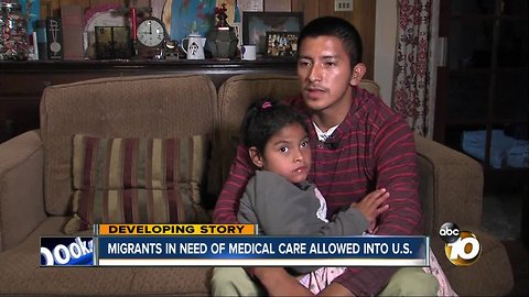 Caravan family needing medical care allowed in U.S.