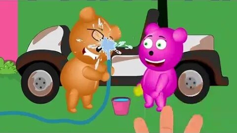 Mega Gummy Bear Crying Goes Trekking Finger Family Song For Kids ! Gummybear Colors Cartoon