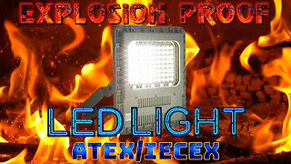 Industrial Explosion Proof LED Light Fixture - 110-277V AC - ATEX/IECEx Rated IP66 - Outdoor