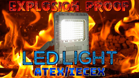 Industrial Explosion Proof LED Light Fixture - 110-277V AC - ATEX/IECEx Rated IP66 - Outdoor