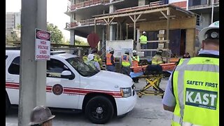 Worker rescued after high-rise construction accident in downtown West Palm Beach
