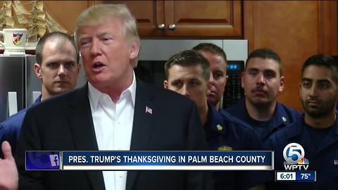 President Trump praises military, visits Coast Guard in Riviera Beach