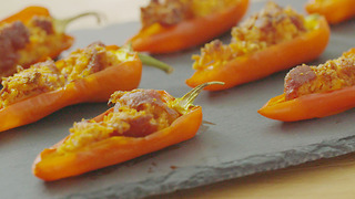 Xanthe Clay's chorizo stuffed mini peppers