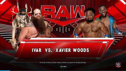 WWE Monday Night Raw Xavier Woods vs Ivar