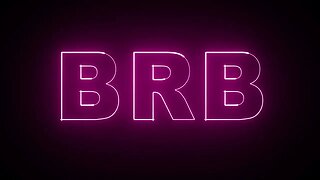 Pink Neon BRB Be Right Back Overlay Background Backdrop Motion Graphics 4K 30fps Copyright Free