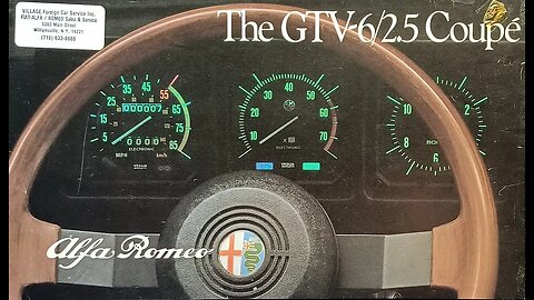 MEDIA REVIEW: Alfa Romeo, The GTV-6/2.5 Coupé, Ad Flyer, 1983